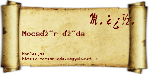 Mocsár Éda névjegykártya